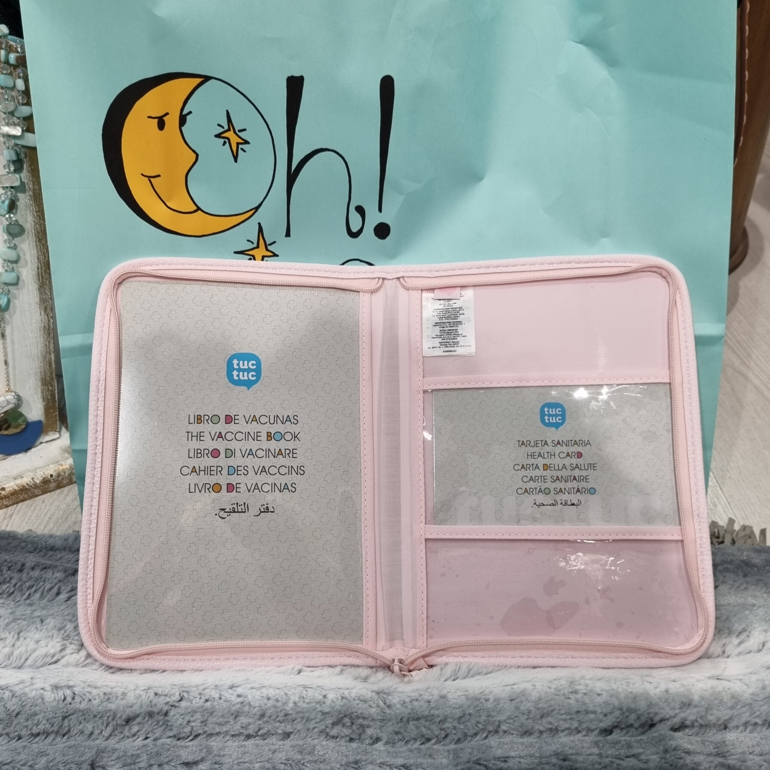 Portadocumentos azul de bebé personalizado de Tuc Tuc - Oh!Luna